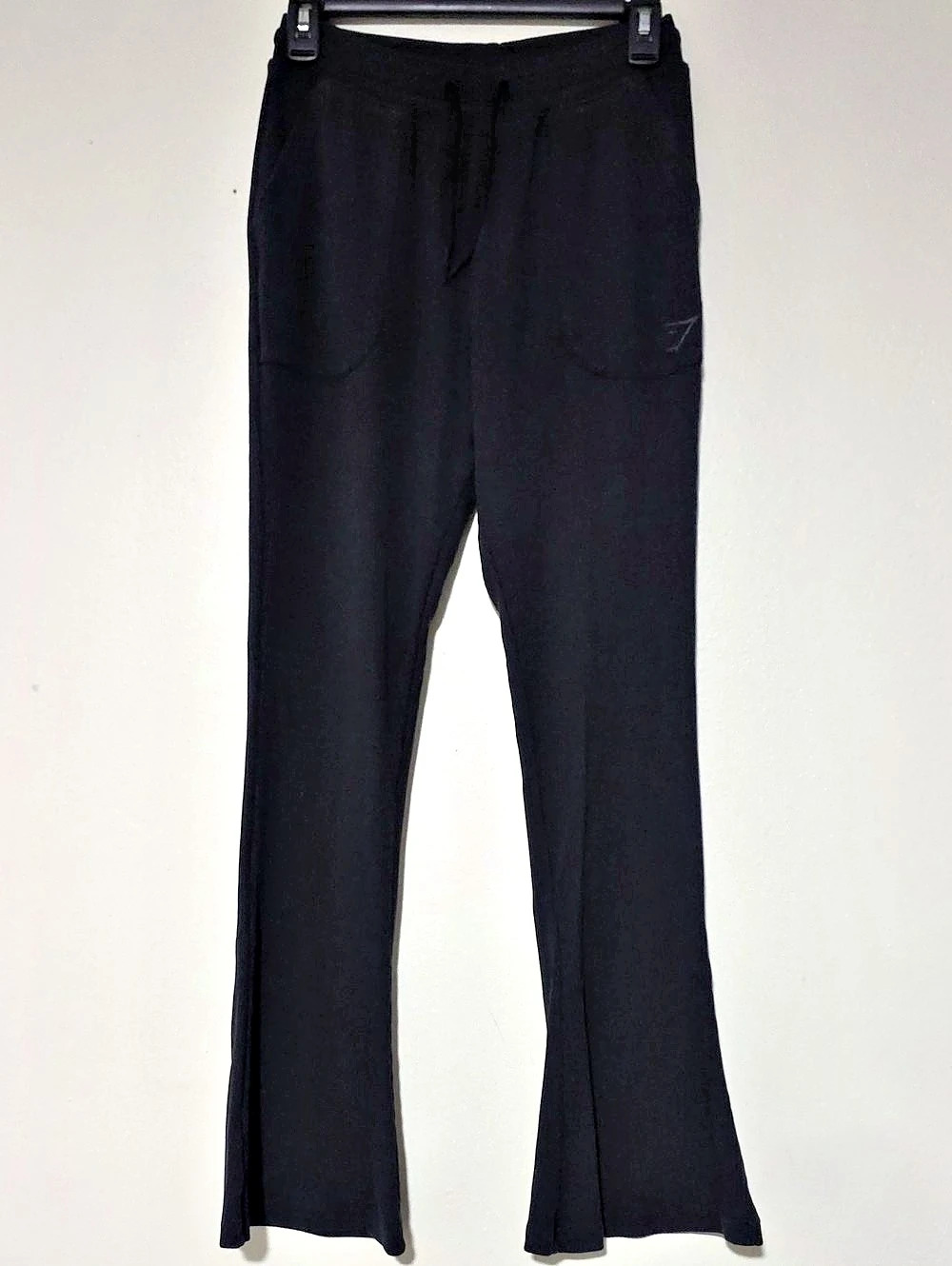 Gymshark Ribbed Black Flare Pants Size XS Like New